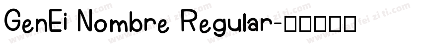 GenEi Nombre Regular字体转换